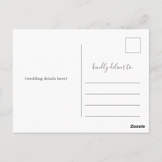 RSVP Briefkaart Simple Branch Wedding Response RSV (Achterkant)