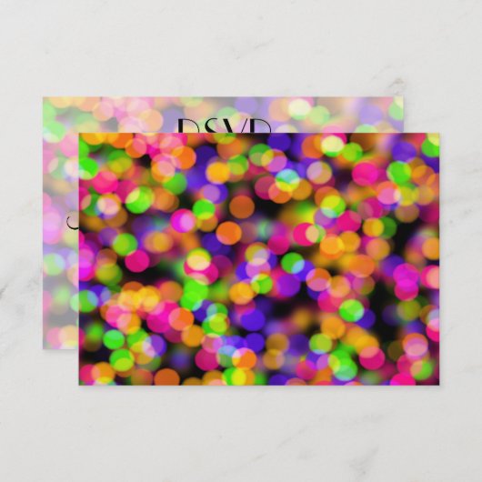 RSVP Bright and Sparkling Lights Bokeh Motif (Devant / Derrière)