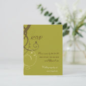 RSVP Brown/OLIVE POUR Faire-part de mariage (Debout devant)
