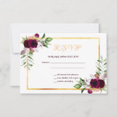 RSVP bruiloft bohemische boho-bloemen woedend wit (Voorkant)