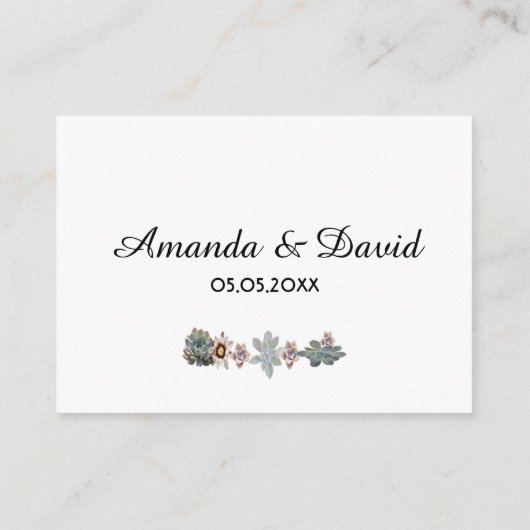 RSVP bruiloft sappige bloemen wit Informatiekaartje (Achterkant)