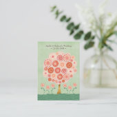 RSVP bruiloft Tangerine Dream Tree Flat Kaarten (Staand voorkant)