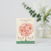 RSVP bruiloft Tangerine Dream Tree Flat Kaarten (Staand voorkant)