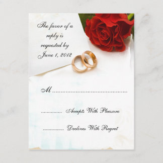 RSVP-bruiloft voor gele rozen RSVP Kaartje