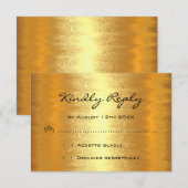 RSVP Bruiloftsfeest Gouden Folie Simpel (Voorkant / Achterkant)