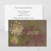 RSVP Bruiloftsreceptie Queen Anne's Lace Kaart (Voorkant / Achterkant)