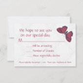 RSVP Butterfly Brocade Red (Achterkant)