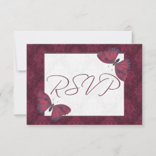 RSVP Butterfly Brocade Red Kaartje