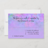 RSVP Card Abstract Design en violet (Devant)