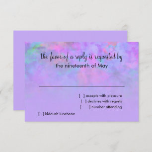 RSVP Card Abstract Design en violet