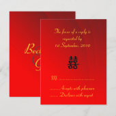 RSVP Card Chinese Double Happy Collection (Devant / Derrière)
