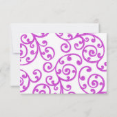 RSVP Card Magenta Pink Soll Motif (Dos)