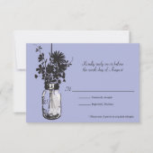 RSVP Card Mason Jar en Wildflowers (Voorkant)
