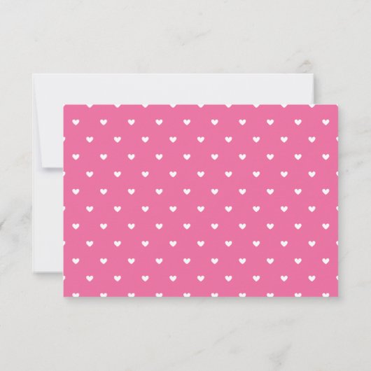 RSVP CARD or script réponse coeurs roses JORDYN1 (Dos)