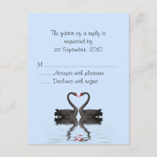 RSVP Card Romancing Swans Collection de Mariages