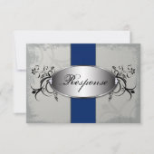 RSVP Card Royal Blue Slate Gray (Voorkant)