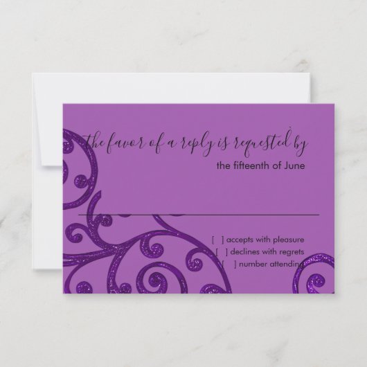 RSVP Card Scroll Pattern (Devant)