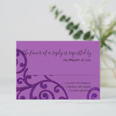 RSVP Card Scroll Pattern (Debout devant)