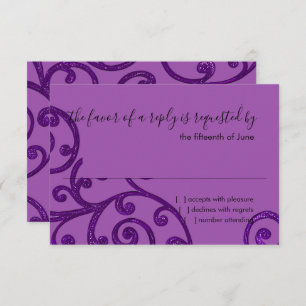 RSVP Card Scroll Pattern