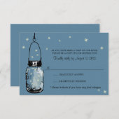RSVP Card Whimsy Fireflies (Voorkant / Achterkant)