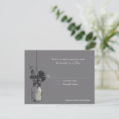 RSVP Card Wind Bloemen & Mason Jar (Staand voorkant)