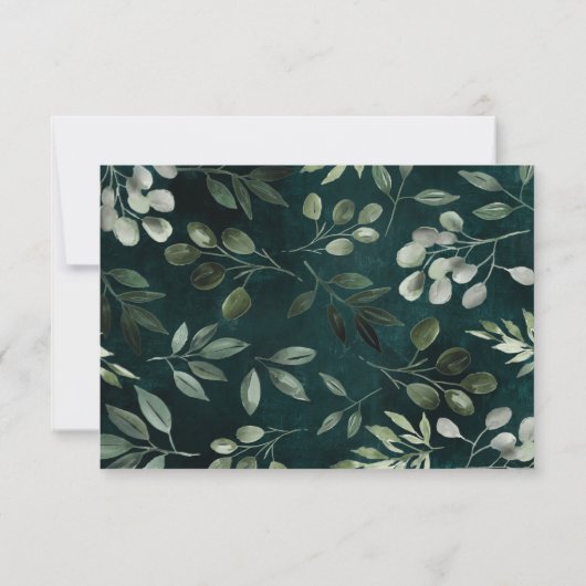 RSVP carte de boîtier vert couronne (Dos)