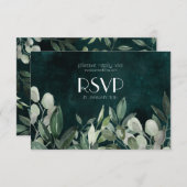 RSVP carte de boîtier vert couronne (Devant / Derrière)
