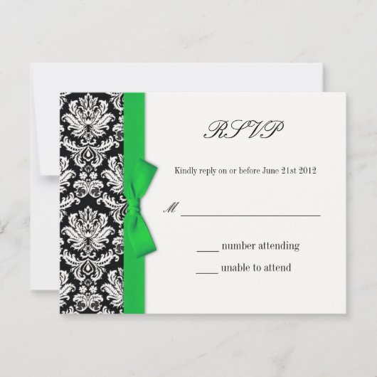 RSVP - Carte de réponse du Mariage de la mâchoire (Devant)