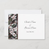 RSVP, carte de réponse, fleurs de prune (Dos)