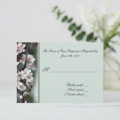 RSVP, carte de réponse, fleurs de prune (Debout devant)