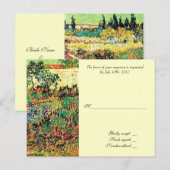 RSVP, carte de réponse, van Gogh (Devant / Derrière)