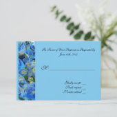 RSVP, carte réponse, hydrangée bleue (Debout devant)