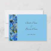 RSVP, carte réponse, hydrangée bleue (Dos)