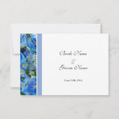 RSVP, carte réponse, hydrangée bleue (Dos)