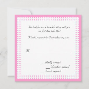 RSVP, carte réponse pour faire-part de mariage