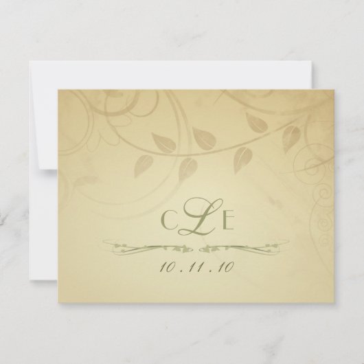 RSVP - Cartes de réponse pour mariage d'automne - (Devant)