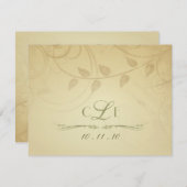 RSVP - Cartes de réponse pour mariage d'automne - (Devant / Derrière)