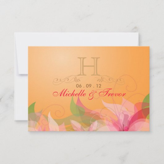 RSVP - Cartes de réponse pour mariage d'automne à  (Devant)