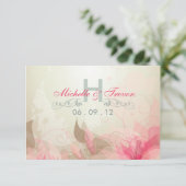 RSVP - Cartes d'invitation de mariage abstrait flo (Debout devant)