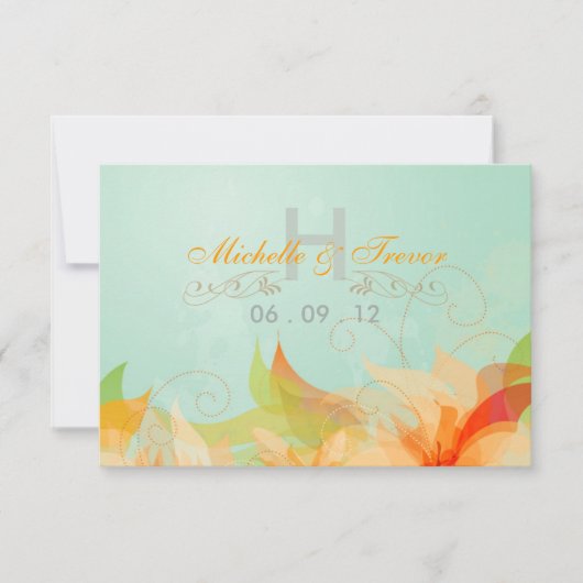 RSVP - Cartes d'invitation de mariage abstraites A (Devant)