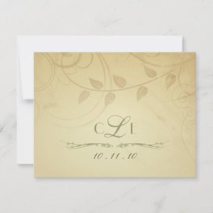 RSVP - Cartes d'invitation de mariage d'automne - 