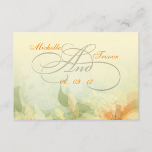 RSVP - Cartes florales de fantaisie de réponse de