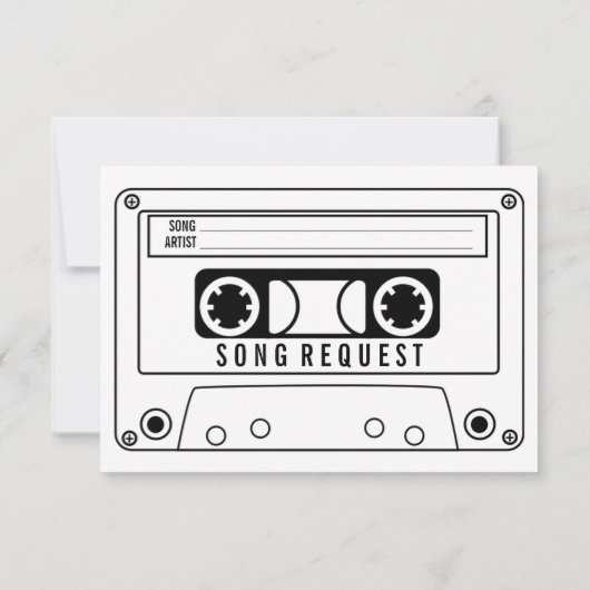 RSVP Cassette Song Request (Achterkant)