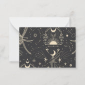 RSVP Celestial Boho Wedding Card Notitiekaartje (Achterkant)