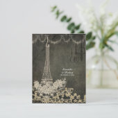 RSVP Chalk  Paris Parisian Stylish Wedding (Staand voorkant)