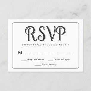 RSVP Chalkboard Weduwkaarten