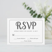 RSVP Chalkboard Weduwkaarten (Staand voorkant)