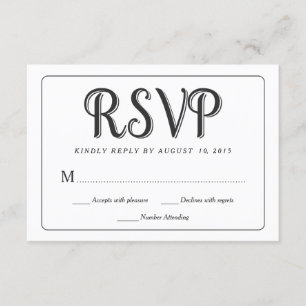 RSVP Chalkboard Weduwkaarten Kaartje