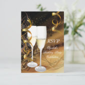 RSVP Champagne d'Anniversaire Noir d'or (Debout devant)