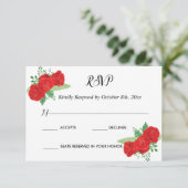 RSVP Charra Invitations, Red Roses charra (Debout devant)